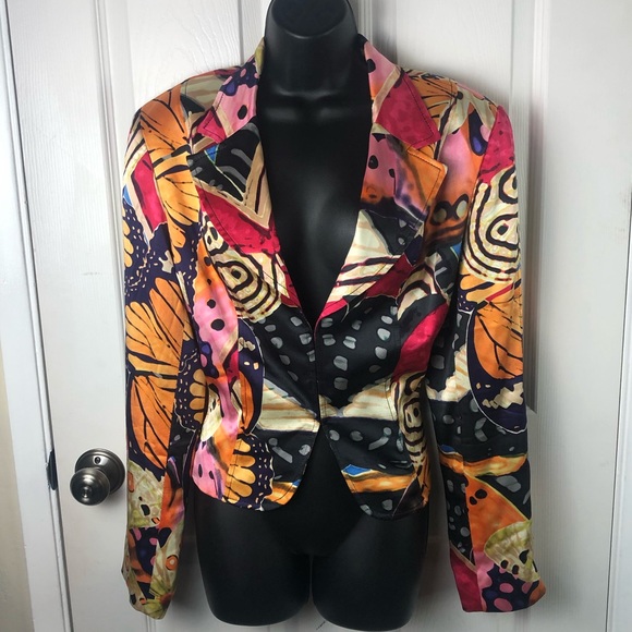 Alberto Makali silk blazer – size 14 - Picture 2 of 9